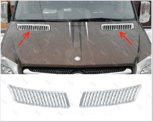 Mercedes SPRINTER W906 Kaput Üzeri Havalandırma Izgarası 2 pcs ABS KROM - 2107 000134