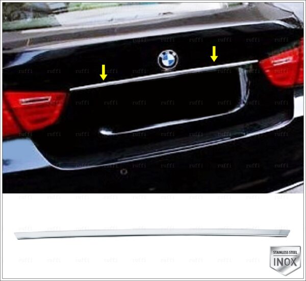 Bmw 3 Series E90 E91 Bagaj Çıtası P.Çelik, 3 Series E90 E91 Rear Trunk Lid Cover S. Steel,1706700043 Bagaj Çıtası P.Çelik - 1706 700043