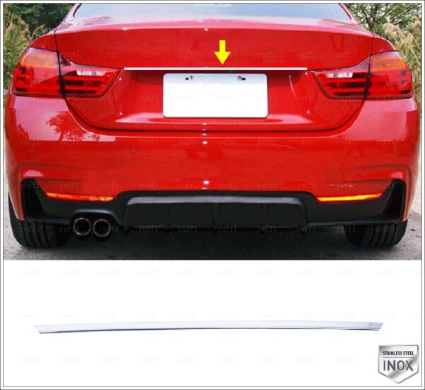 Bmw 4 Series F32 F33 COUPE Bagaj Çıtası P.Çelik, 4 Series F32 F33 COUPE Rear Trunk Lid Cover S. Steel,1720700043 Bagaj Çıtası P.Çelik - 1720 700043