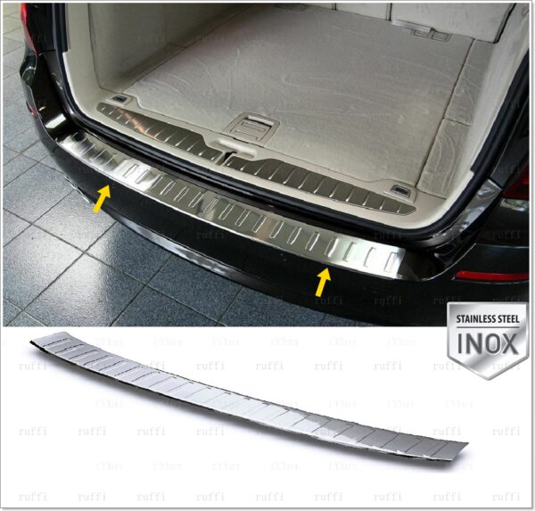 Bmw 5 Series F10 F11 Arka Tampon Üstü Koruma P.Çelik - SW, 5 Series F10 F11 Rear Bumper Sill Protector S. Steel SW,1703120165 Arka Tampon Üstü Koruma P.Çelik - SW - 1703 120165