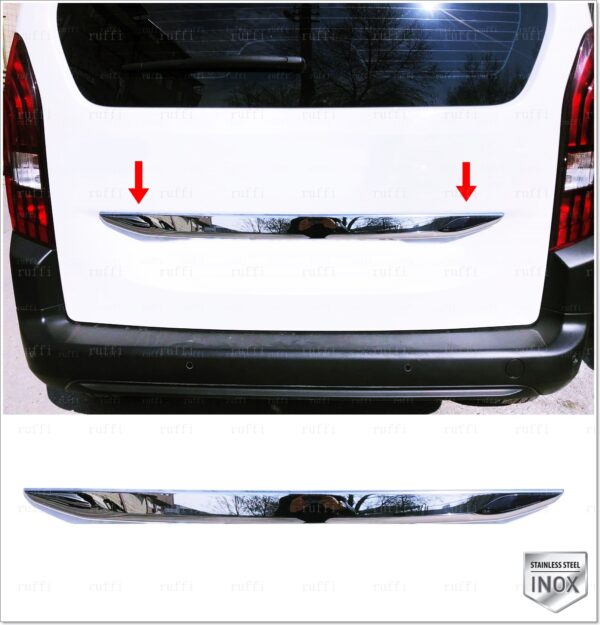 Citroen BERLINGO MK3 Bagaj Çıtası P.Çelik (Tek Kapılı), BERLINGO MK3 Rear Trunk Lid Cover S. Steel (Single Door),2731700048 Bagaj Çıtası P.Çelik (Tek Kapılı) - 2731 700048