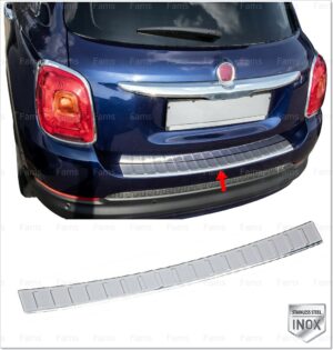 Fiat 500 X Arka Tampon Üstü Koruma P.Çelik, 500 X Rear Bumper Sill Protector S.Steel,1120120152 Arka Tampon Üstü Koruma P.Çelik - 1120 120152