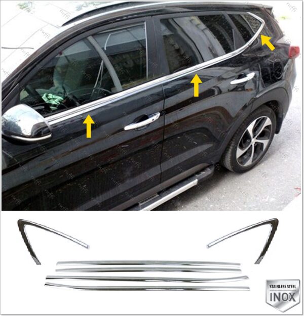 Hyundai TUCSON Cam Çıtası 6 Pcs. P.Çelik - 1418 500233