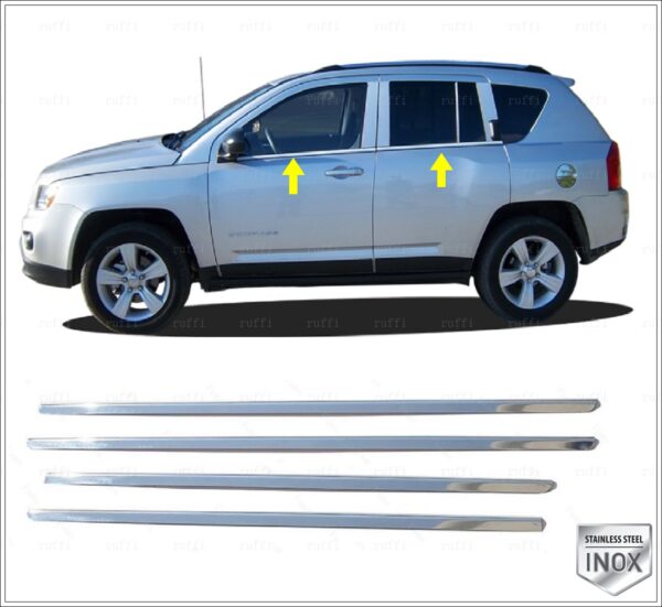 Jeep COMPASS Cam Çıtası 4 Pcs. P.Çelik - 3806 500240