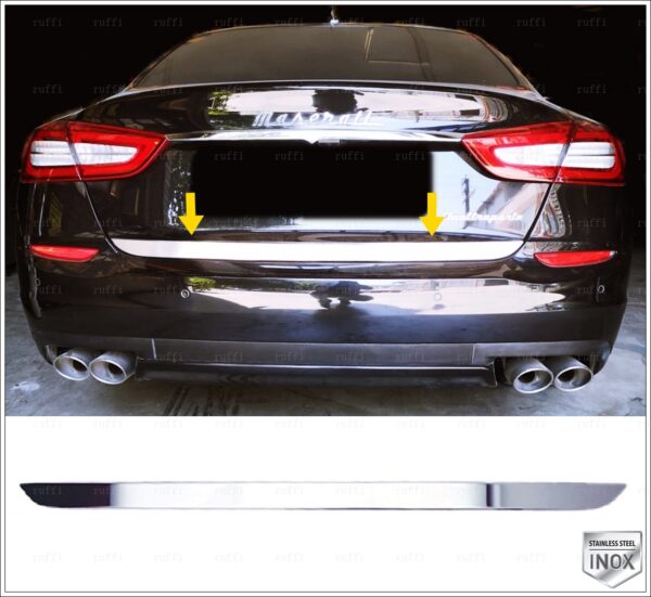 Maserati QUATTROPORTE VI Bagaj Alt Çıtası  P.Çelik, QUATTROPORTE VI Under Rear Trunk Lid Cover S.Steel,3901800190 Bagaj Alt Çıtası  P.Çelik - 3901 800190