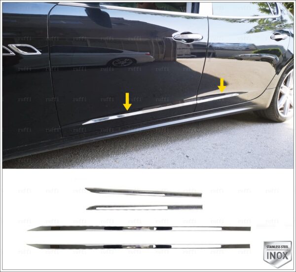 Maserati QUATTROPORTE VI Yan Kapı Çıtası 4 Prç. P.Çelik  , QUATTROPORTE VI Side Door Streamer 4 Pcs. S.Steel,3901900084 Yan Kapı Çıtası 4 Prç. P.Çelik - 3901 900084