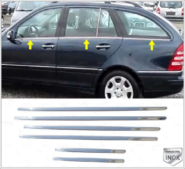 Mercedes E Class W211 Cam Çıtası 6 Pcs. P.Çelik SW - 2116 500192