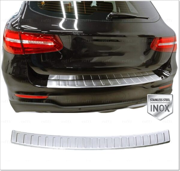 Mercedes GLC Class X253 Arka Tampon Üstü Koruma FORMLU P.Çelik, GLC Class X253 Rear Bumper Sill Protector S. Steel (Edge Twist),2150120162 Arka Tampon Üstü Koruma FORMLU P.Çelik - 2150 120162
