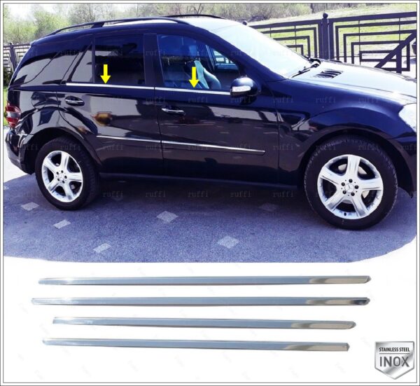 Mercedes ML W164 Cam Çıtası 4 Pcs. P.Çelik - 2109 500086