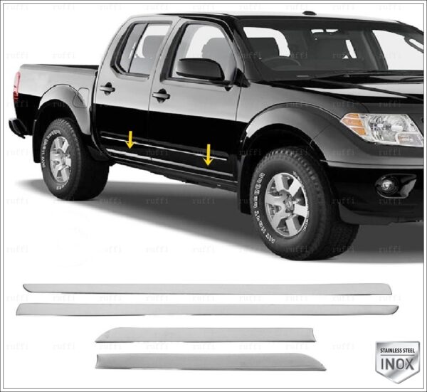 Nissan NAVARA Yan Kapı Çıtası 4 Prç. P.Çelik  , NAVARA Side Door Streamer 4 Pcs. S.Steel,2409900023 Yan Kapı Çıtası 4 Prç. P.Çelik - 2409 900023