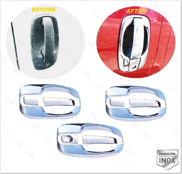 Nissan PRIMASTAR Kapı Kolu + Çerçevesi SET 3 kapı P.Çelik, PRIMASTAR Door Handle + Outer Trim Cover SET 3 dr S.Steel,2411100342 Kapı Kolu + Çerçevesi SET 3 kapı P.Çelik - 2411 100342