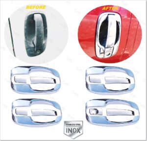 Nissan PRIMASTAR Kapı Kolu + Çerçevesi SET 4 kapı P.Çelik, PRIMASTAR Door Handle + Outer Trim Cover SET 4 dr S.Steel,2411100343 Kapı Kolu + Çerçevesi SET 4 kapı P.Çelik - 2411 100343