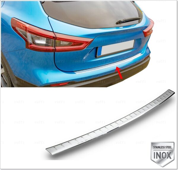 Nissan QASHQAI J11 Arka Tampon Üstü Koruma P.Çelik, QASHQAI J11 Rear Bumper Sill Protector S. Steel,2413120147 Arka Tampon Üstü Koruma P.Çelik - 2413 120147