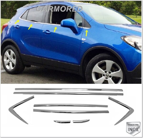 Opel MOKKA / MOKKA X Cam Çıtası 8 Pcs. P.Çelik - 2523 500253