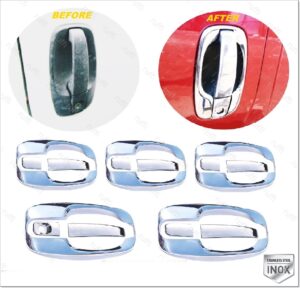 RENAULT TRAFIC II Kapı Kolu + Çerçevesi SET 5 kapı P.Çelik, TRAFIC II Door Handle + Outer Trim Cover SET 5 dr S.Steel,2817100344 Kapı Kolu + Çerçevesi SET 5 kapı P.Çelik - 2817 100344