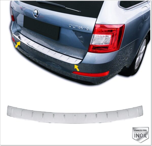 Skoda OCTAVIA MK3 Arka Tampon Üstü Koruma P.Çelik - SW - 3014 120056