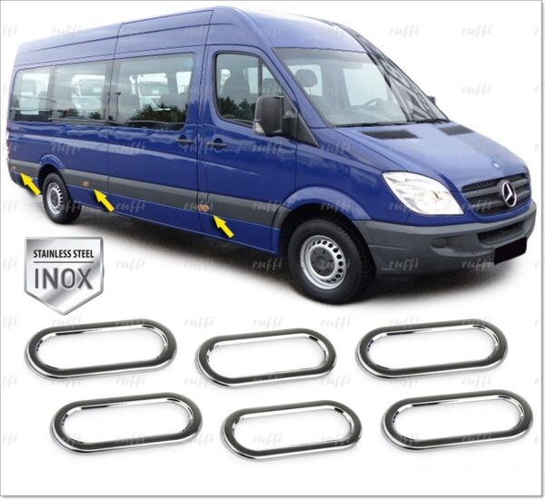 Volkswagen CRAFTER Yan Reflektör Çerçevesi 6 Prç. P.Çelik - 3505 650004