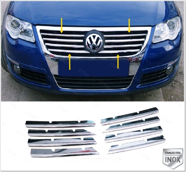Volkswagen PASSAT  B6 Ön Panjur 8 prç. P.Çelik - 3515 400032