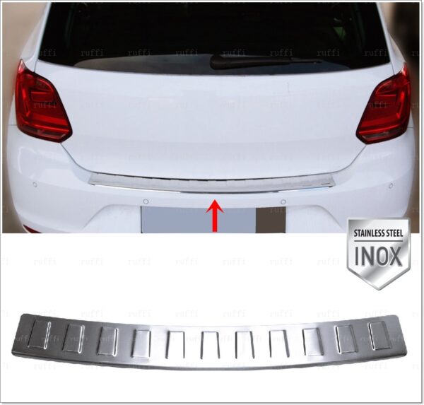 Volkswagen POLO 6R / 6C Arka Tampon Üstü Koruma P.Çelik, POLO 6R / 6C Rear Bumper Sill Protector S.Steel,3519120148 Arka Tampon Üstü Koruma P.Çelik - 3519 120148