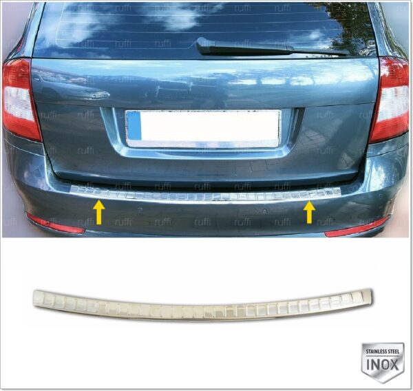 Skoda OCTAVIA MK2 Arka Tampon Üstü Koruma P.Çelik - COMBI - 3004 120028