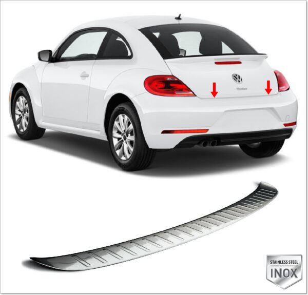 Volkswagen BEETLE Arka Tampon Üstü Koruma P.Çelik, BEETLE Rear Bumper Sill Protector S.Steel,3541120153 Arka Tampon Üstü Koruma P.Çelik - 3541 120153