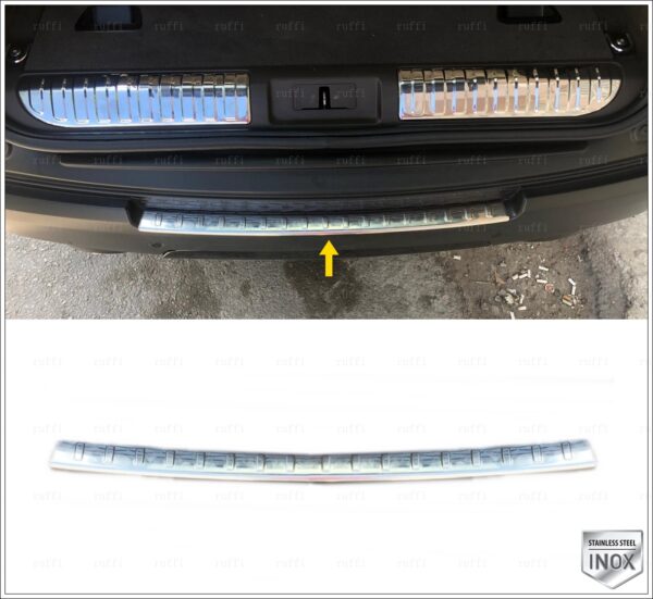 Range Rover RANGE  SPORT LW L494 Arka Tampon Üstü Koruma P.Çelik, RANGE  SPORT LW L494 Rear Bumper Sill Protector S. Steel ,4108120171 Arka Tampon Üstü Koruma P.Çelik - 4108 120171