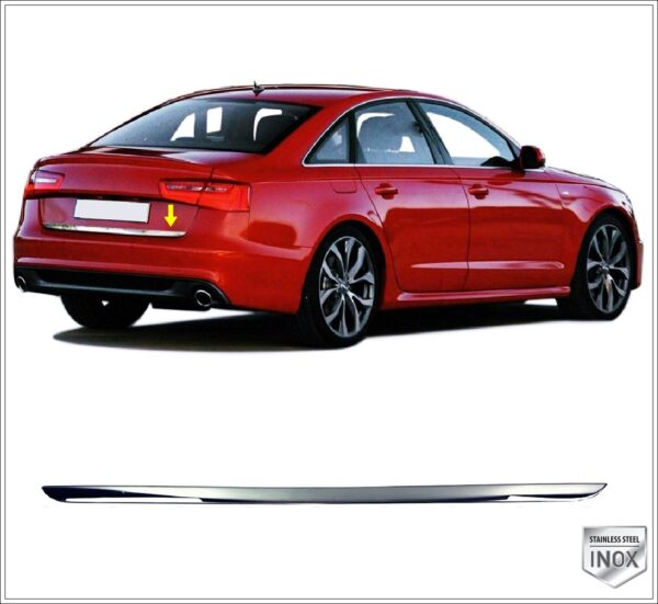 Audi A6 C7 Bagaj Alt Çıtası  P.Çelik, A6 C7 Under Rear Trunk Lid Cover S.Steel,1617800208 Bagaj Alt Çıtası  P.Çelik - 1617 800208
