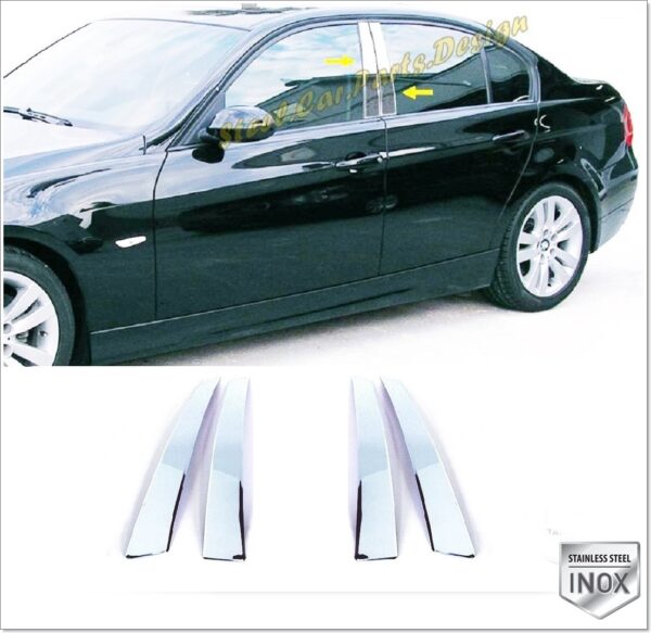 Bmw 3 Series E90 E91 Kapı Direği Seti 4 pcs. P.Çelik, 3 Series E90 E91 Door Post Pillar Trim 4 pcs. S.Steel,1706250088 Kapı Direği Seti 4 pcs. P.Çelik - 1706 250088