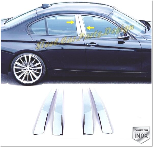 Bmw 3 Series F30 F31 F35 F80 Kapı Direği Seti 4 pcs. P.Çelik, 3 Series F30 F31 F35 F80 Door Post Pillar Trim 4 pcs. S.Steel,1717250089 Kapı Direği Seti 4 pcs. P.Çelik - 1717 250089