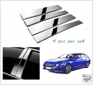 Mercedes E Class W213 Kapı Direği Seti 4 pcs. P.Çelik, E Class W213 Door Post Pillar Trim 4 pcs. S.Steel,2129250172 Kapı Direği Seti 4 pcs. P.Çelik - 2129 250172