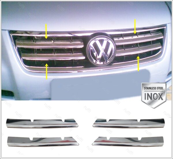 Volkswagen TOUAREG  MK1 Ön Panjur 4 prç. P.Çelik - 3526 400055