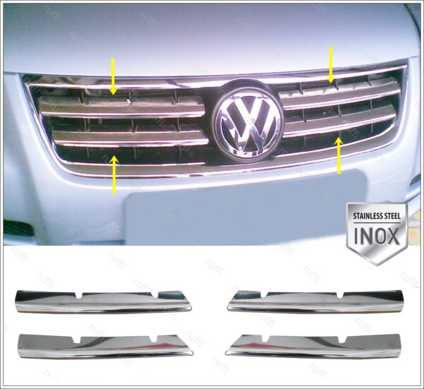 Volkswagen TOUAREG  MK1 Ön Panjur 4 prç. P.Çelik - 3526 400084