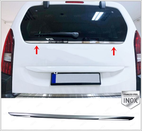 Opel COMBO IV Arka Cam Alt Çıta 1 Pcs. P.Çelik, COMBO IV Rear Windows Under Trim 1 pcs. S.Steel,2536500259 Arka Cam Alt Çıta 1 Pcs. P.Çelik - 2536 500259