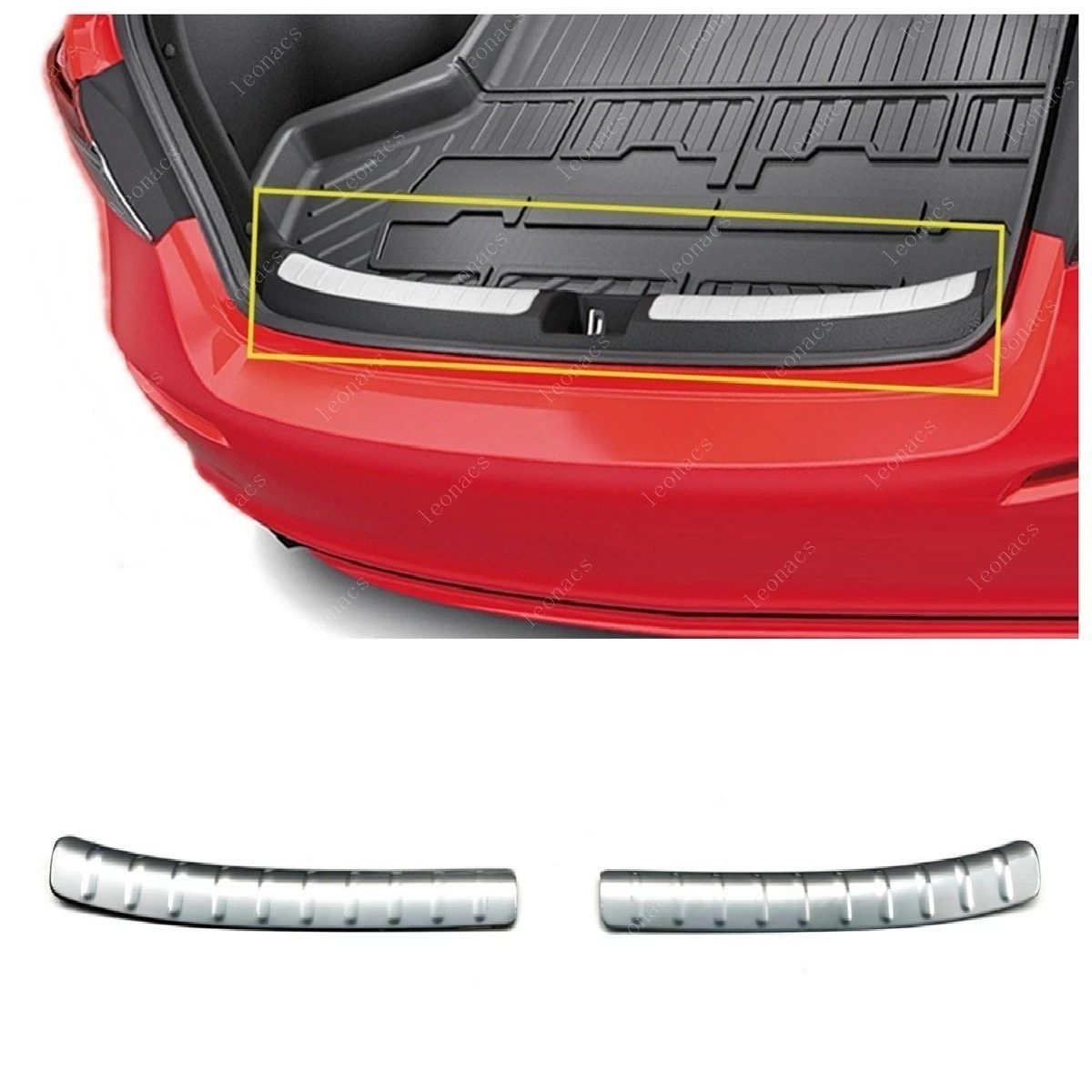 HONDA CIVIC X HONDA CIVIC FE 2021> Bagaj İç Eşik Koruma 2 Prç. P.Çelik - 1311 120293