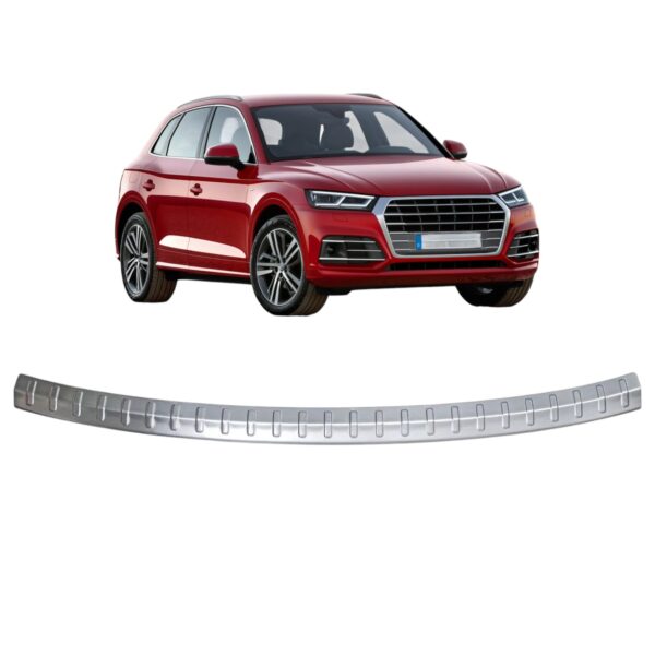 AUDI Q5 II 2017> Arka Tampon Üstü Koruma P.Çelik (Taşlı) - 1629 120205T