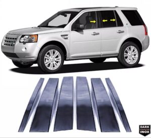 Land Rover FREELANDER 2 LAND ROVER FREELANDER II 2006-2014 Kapı Direği Seti 6 Prç. P.Çelik (Siyah) - 4102 250142B