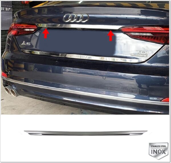 Audi A5 F5 Bagaj Çıtası P.Çelik, A5 F5 Rear Trunk Lid Cover S. Steel,1624700085 Bagaj Çıtası P.Çelik - 1624 700085
