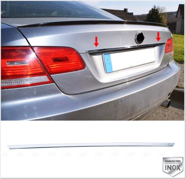 Bmw 3 Series E92 E93 Bagaj Çıtası P.Çelik, 3 Series E92 E93 Rear Trunk Lid Cover S. Steel,1713700091 Bagaj Çıtası P.Çelik - 1713 700091