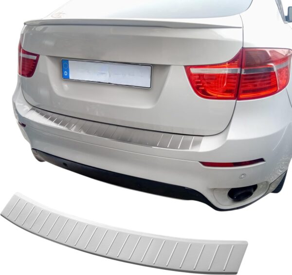 BMW X6 E71 E72 2007-2014 Arka Tampon Üstü Koruma P.Çelik (Taşlı) - 1711 120253T