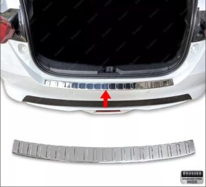 Nissan MICRA MK5 NISSAN MICRA MK5 2016> Arka Tampon Üstü Koruma P.Çelik (Taşlı) - 2423 120240T