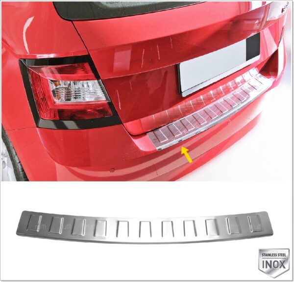 Skoda FABIA MK3 Arka Tampon Üstü Koruma P.Çelik - HB / SW - 3015 120065