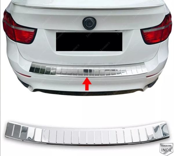 BMW X6 E71 E72 2007-2014 Arka Tampon Üstü Koruma P.Çelik - 1711 120253
