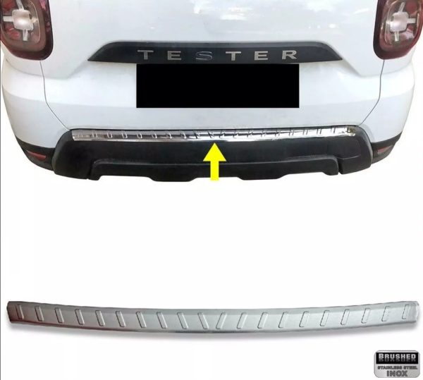 DACIA DUSTER 2018> Arka Tampon Üstü Koruma P.Çelik (Taşlı) - 3110 120138T