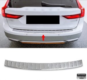 Volvo V90 MK2 VOLVO V90 2016> Arka Tampon Üstü Koruma P.Çelik (Taşlı) - 4711 120211T