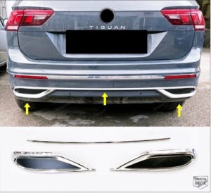 Volkswagen TIGUAN  MK2 VW TIGUAN 2020 FACELIFT> Egzoz Görünümlü Difüzör P.Çelik - 3533 000132