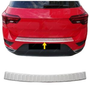 Volkswagen T-ROC VW T-ROC 2017> Arka Tampon Üstü Koruma P.Çelik (Taşlı) - 3549 120151T