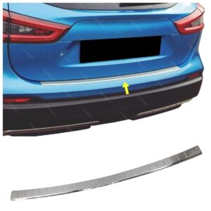 Nissan QASHQAI  J11 NISSAN QASHQAI J11 2017-2020 Arka Tampon Üstü Koruma P.Çelik (Taşlı) - 2413 120147T