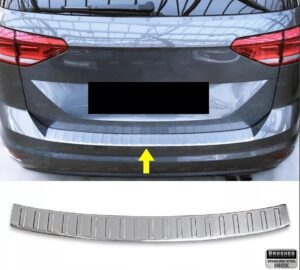 Volkswagen TOURAN MK3 VW TOURAN MK3 2015> Arka Tampon Üstü Koruma P.Çelik (Taşlı) - 3525 120131T