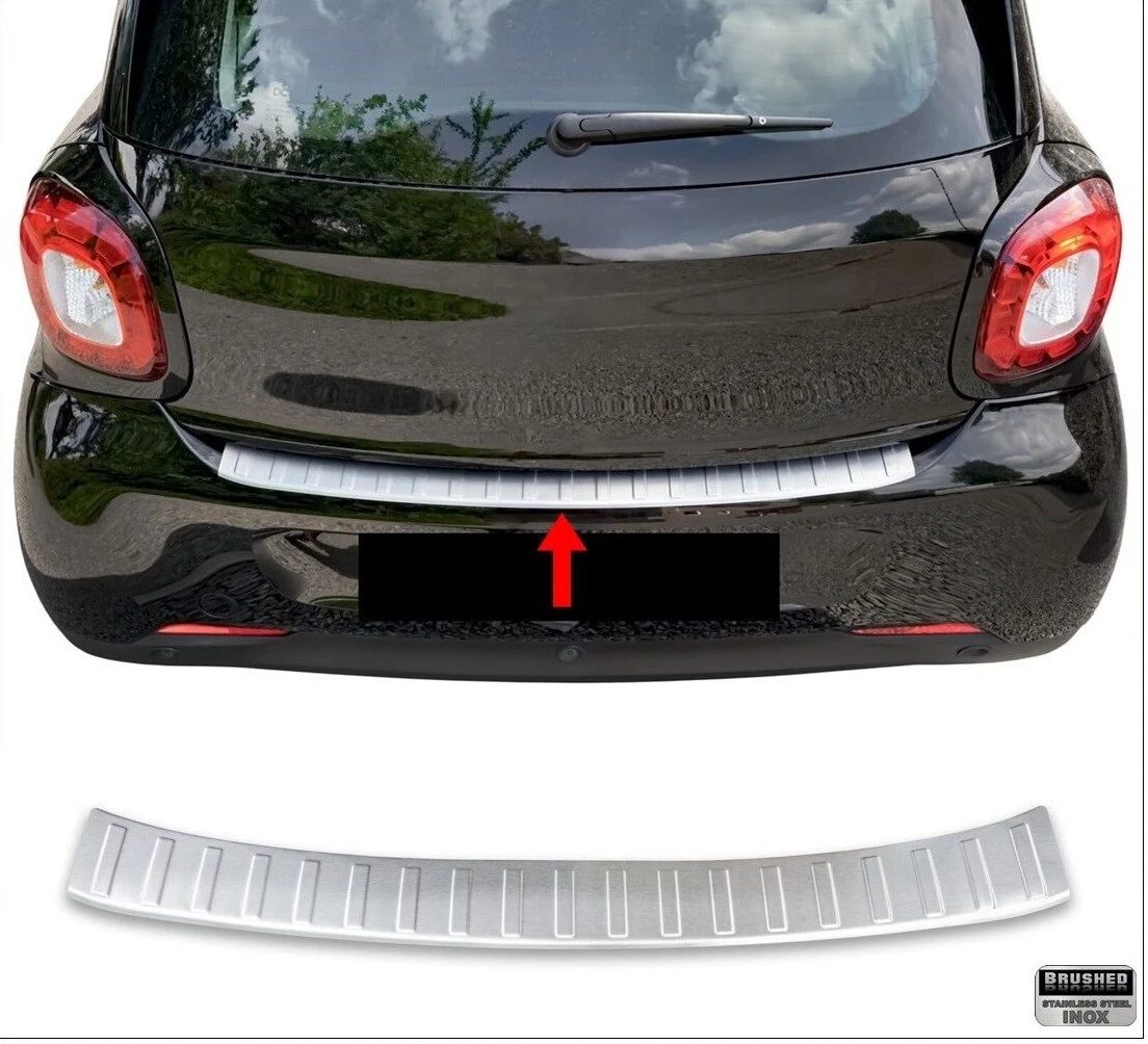 Mercedes SMART W453 MERCEDES SMART W453 2014-2019 Arka Tampon Üstü Koruma P.Çelik (Taşlı) - 2132 120299T
