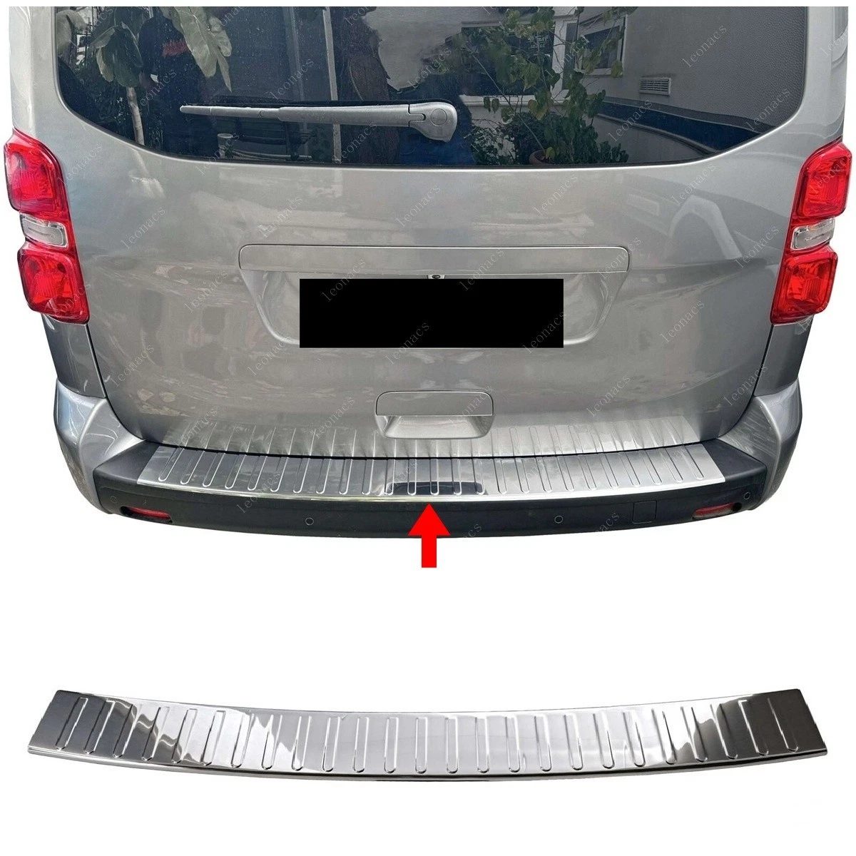 Peugeot EXPERT Mk3 PEUGEOT EXPERT MK3 2016> Arka Tampon Üstü Koruma P.Çelik (Kısa) - 2628 120289